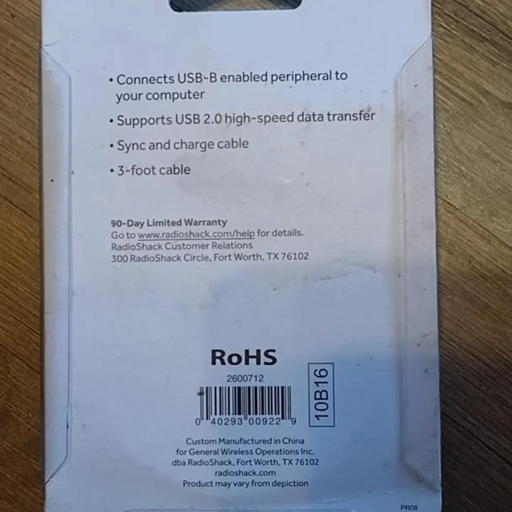 NEW Gigaware 3-Feet USB 2.0 A Male to B Male 28/24AWG Cable (Silver) Wire Cord